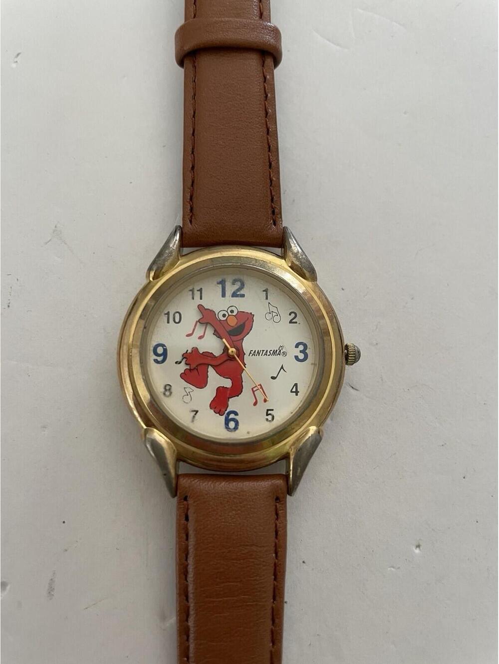 Sesame Street Elmo Watch Fantasma Musical Watch For Parts Or Repair Only AS IS